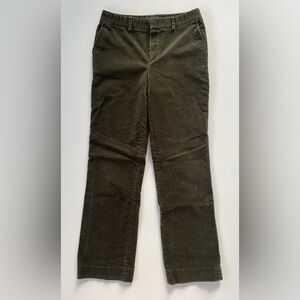 Lauren Ralph Lauren Women's Moss Green Corduroy Straight Leg Pants Size 6